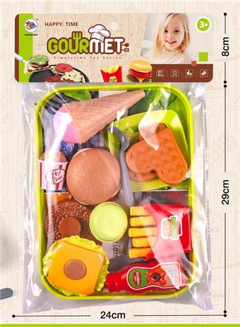 Delicious Burger Combination Play Toy Children's Puzzle Toy Simulation Toy   ITEM NO.： W071086