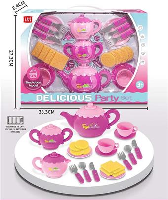 Biscuit afternoon tea set with lighting and sound   ITEM NO.： W072748