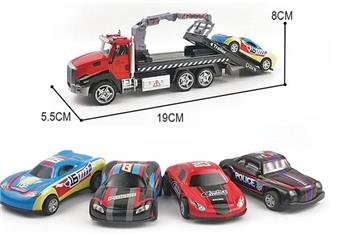 Alloy rebound rescue vehicle with iron sheet car   ITEM NO.： W082770
