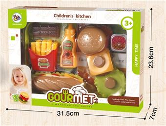 Delicious Burger Combination Play Toy Children's Puzzle Toy Simulation Toy   ITEM NO.： W071132