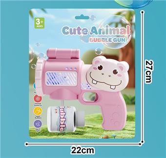 Pink Hippopotamus Bubble Gun (Hanging Version)   ITEM NO.： W078984