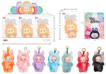 8-inch physical music 5D glass eye bubble Mart LABUBU3 3.0 plush doll 6pcs/box   ITEM NO.： W076621
