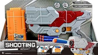 Soft bullet gun toy/Soft bullet gun * 1, bullets * 12, magazine * 1 (mixed red and blue)   ITEM NO.： W081733