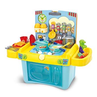 35 piece set of family kitchen dining table (can be used as storage box, chair) (blue)   ITEM NO.： W072306