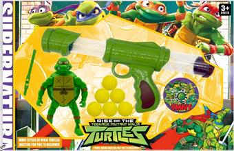 Teenage Mutant Ninja Turtles+Gun * 6 bullets+Target   ITEM NO.： W080597