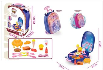Playing house, kitchen, Western cuisine, travel suitcase, backpack   ITEM NO.： W069904