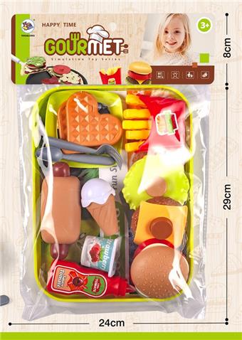 Delicious Burger Combination Play Toy Children's Puzzle Toy Simulation Toy   ITEM NO.： W071085