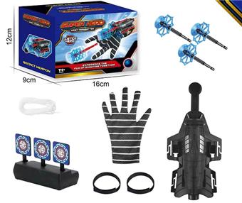 First generation black Spider Man launcher+gloves+target   ITEM NO.： W086370