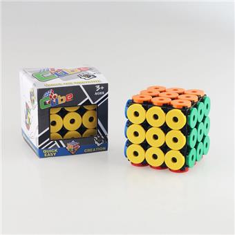 Diamond Circle Three Step Building Blocks Black Bottom Magic Cube   ITEM NO.： W090189