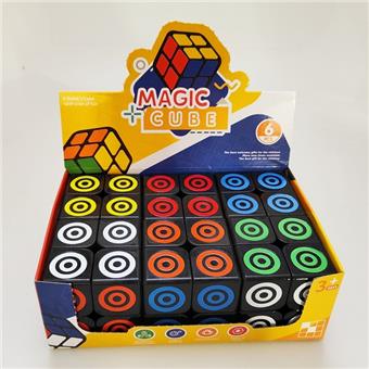 Circle Second Order Black Bottom Magic Cube, 6pcs/box   ITEM NO.： W090241