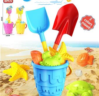 Beach toys, rose red/yellow/blue, mixed with 3 colors   ITEM NO.： W090678