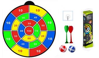 Sticky ball dart board target 100 points   ITEM NO.： W086687