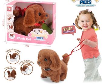 Plush electric pet dog simulation cognitive children's puzzle toy   ITEM NO.： W091089