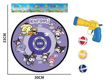 28CM Kuromi gun holster adhesive ball cloth target   ITEM NO.： W087040