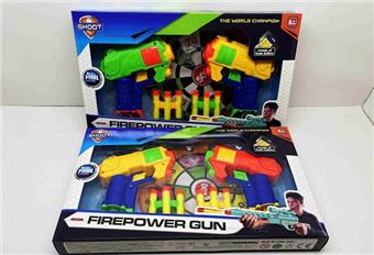 EVA soft bullet gun with target (3-color mixed)   ITEM NO.： W086724