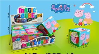 5.7CM Intelligence Cube UV printing Peppa Pig 6pcs   ITEM NO.： W092185