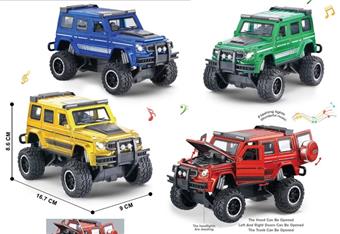 Lighting, music, inertia simulation car model, off-road vehicle (price for 6 units), electric package included   ITEM NO.： W086061