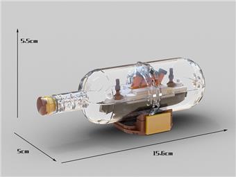 Drifting bottle+large ship, 117pcs   ITEM NO.： W090537