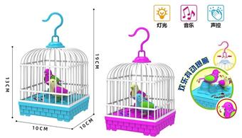 Light, music, sound control, square birdcage   ITEM NO.： W086088