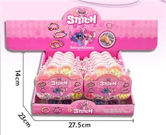 Stitch DIY bead jewelry (hand-held sunflower) single color bead with thread [12PCS] (price per 12PCS)   ITEM NO.： W085904