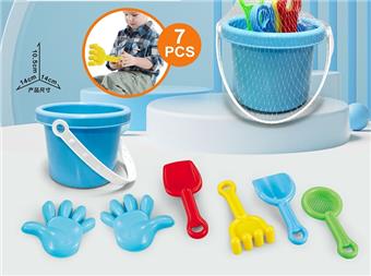 Beach Blue Bucket with Beach Accessories   ITEM NO.： W085244