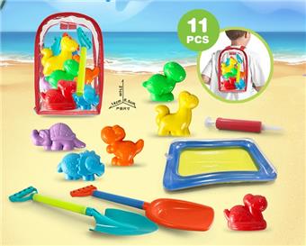 PVS backpack+dinosaur beach accessories+sand table   ITEM NO.： W085801