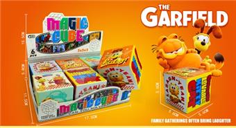5.6CM Intelligence Cube UV Printed New Garfield Cat 6pcs   ITEM NO.： W092166