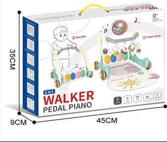 Projection 2-in-1 pedal piano and walker/hippopotamus   ITEM NO.： W091017
