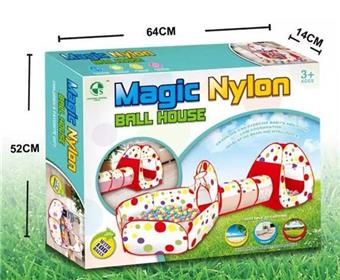 Spotted three-way toy tent with 100 balls   ITEM NO.： W084735