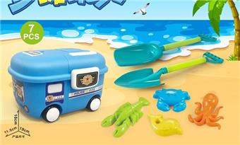 Small packing box cart with beach accessories (7PCS)   ITEM NO.： W085617