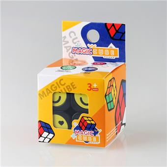 Smiling face second-order Rubik's Cube with black background   ITEM NO.： W090253