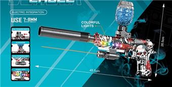 Electric Sand Eagle Water Bullet Gun (with colorful lighting effects on the gun body)   ITEM NO.： W089092
