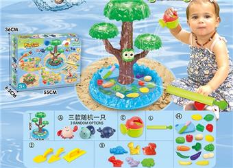 Playful beach toy with fruit toy and dinosaur beach toy with water cannon   ITEM NO.： W084999