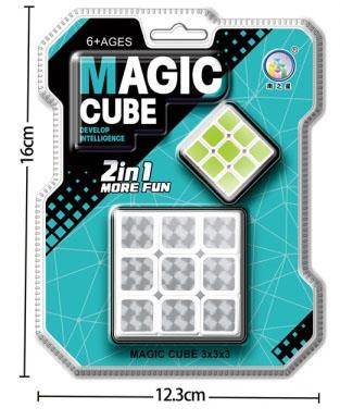5.3 White Laser Label Magic Cube+Small Magic Cube   ITEM NO.： W093330
