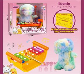 Plush doll with 6 notes playing the piano by hand   ITEM NO.： W091260