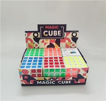 Fluorescent sticker fourth-order Rubik's Cube (with manual) 6pcs/box   ITEM NO.： W090384