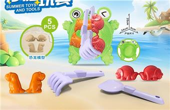 Frog Plate with Dinosaur Beach Accessories   ITEM NO.： W085677