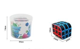 Real color trihedral carbon fiber third-order intelligence Rubik's Cube   ITEM NO.： W091917