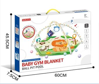 Lion/baby crawling mat, fitness blanket, game blanket+cloth book+chewable boiled water bell+20 ocean balls   ITEM NO.： W091035