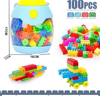 100PCS Handheld Egg shaped Bottle Building Blocks   ITEM NO.： W096702