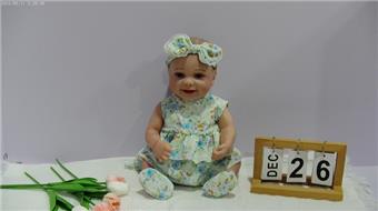 18 inch high imitation newborn doll (high color, with blue veins and blood vessels to simulate skin tone, painted hair)   ITEM NO.： W095116