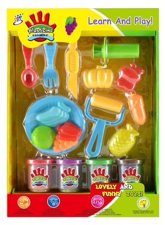 Color clay, 4 bottles of 2 Anshi color clay+accessories   ITEM NO.： W094662