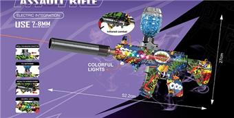 Electric M416 water bullet gun (with colorful lighting effect on the gun body)   ITEM NO.： W089101