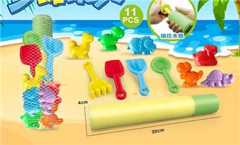 Water cannon+dinosaur accessories (9PCS)   ITEM NO.： W085594