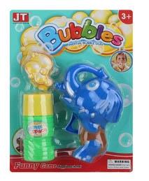 Elephant manual inertia bubble gun, mixed with 2 colors   ITEM NO.： W092835