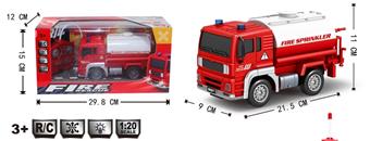 Fire four-way remote control vehicle with lighting (fire water tank truck)   ITEM NO.： W095518
