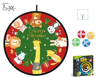Large target disc foldable 74cm throwing sticky ball - Red Christmas   ITEM NO.： W087326