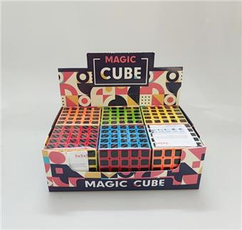 Carbon Fiber Five Step Magic Cube (with manual) 6pcs/box   ITEM NO.： W090413