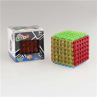 Transparent building blocks, black background, three-level Rubik's Cube   ITEM NO.： W090205