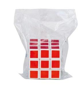5.7CM Rubik's Cube White Background Color Block Heat Transfer Printing PS Material   ITEM NO.： W093358